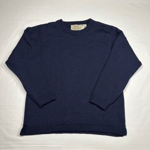 Navy Aran Sweater Market Wool Sweater